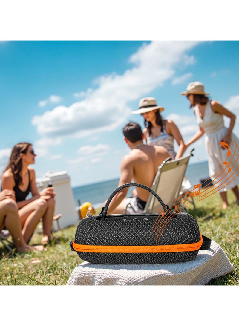 عام **حقيبة تخزين مكبر صوت لـ JBL CHARGE6 - تصميم شفاف الصوت مع منفذ شحن، مقاومة للسقوط، محمولة يدويًا، حقيبة واقية** - Image 2